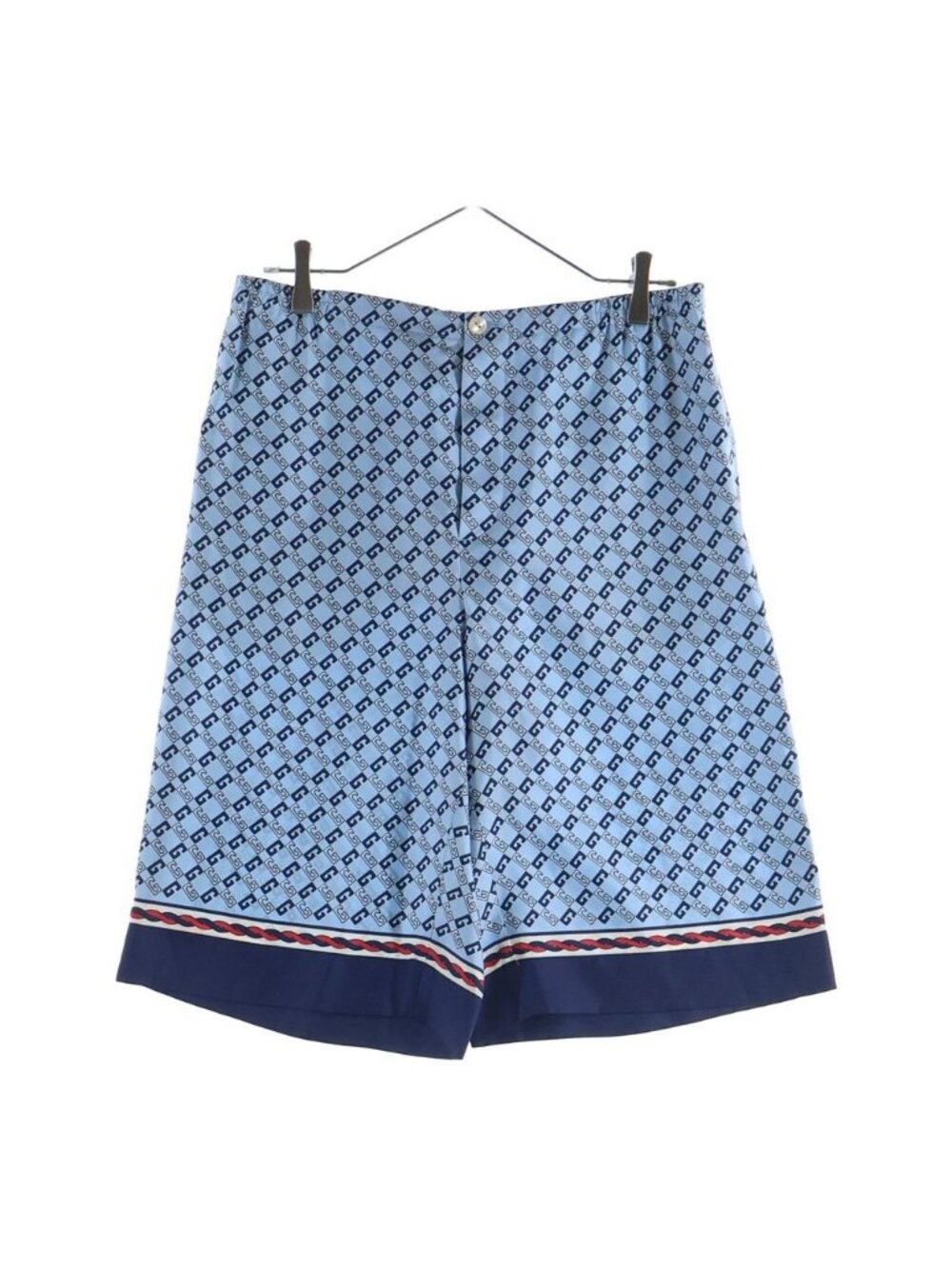 Gucci Silk Shorts Allover Blue Zamzy